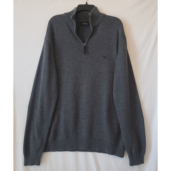 Rodd and Gunn Merrick Bay Gray Cotton Mens Sweater XL - Picture 3 of 8